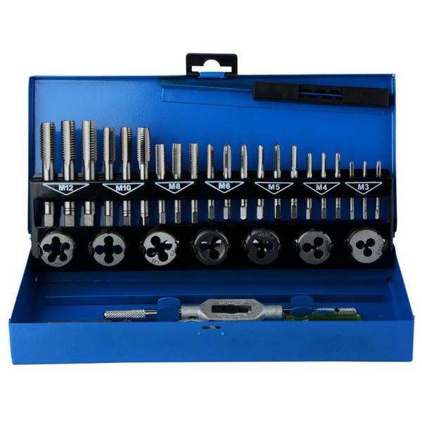 32pcs in 1 metric hand tap set screw thread plugs straight taper reamer tools adjustable taps dies wrench for car repairing tool
32pcs in 1 metric hand tap set screw thread plugs straight taper reamer tools adjustable taps dies wrench for car repairing tool