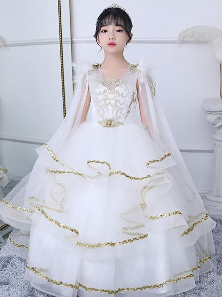 girl's dresses luxury feather flower girl dress for wedding kids full sleeves prom gown children walk show birthday party clothing, Red;yellow
girl's dresses luxury feather flower girl dress for wedding kids full sleeves prom gown children walk show birthday party clothing, Red;yellow
