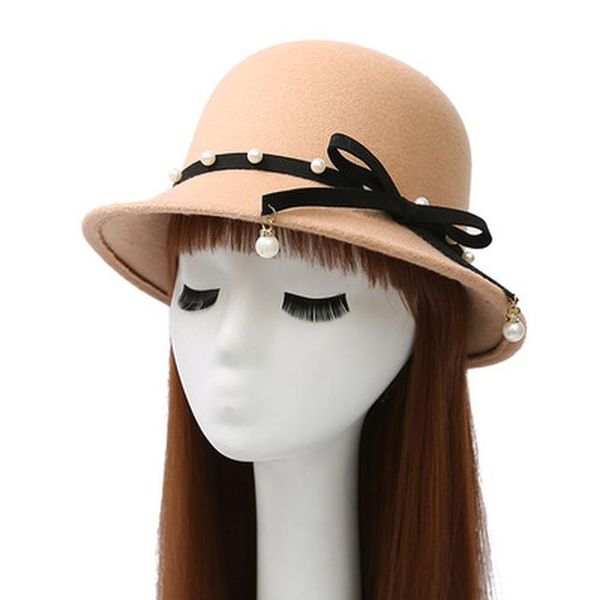 2017 мода австралийских шерстяного fedora hat bowknot pearl подвесок благородные котелки для женщин широкий бреют формальная церковь клош yx, Black;white 
2017 мода австралийских шерстяного fedora hat bowknot pearl подвесок благородные котелки для женщин широкий бреют формальная церковь клош yx, Black;white