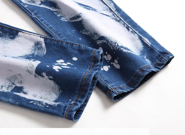 fashion jeans men straight blue color printed mens jeans motocycle denim trousers ripped jeans,100% cotton
fashion jeans men straight blue color printed mens jeans motocycle denim trousers ripped jeans,100% cotton