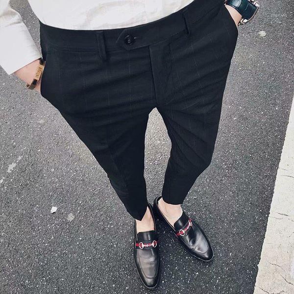 black men dress pants slim fit solid color ankle pants male fashion summer office trousers men thin suit pant 3colors l951, White;black
black men dress pants slim fit solid color ankle pants male fashion summer office trousers men thin suit pant 3colors l951, White;black