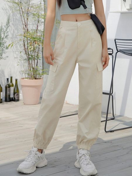 dazy flap pocket cargo pants 86iv#, Black;white
dazy flap pocket cargo pants 86iv#, Black;white