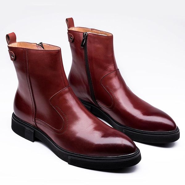 ankle men leather boots men cowhide short boots work cowhide 44 size pointed toe genuine leather cow full grain, Black
ankle men leather boots men cowhide short boots work cowhide 44 size pointed toe genuine leather cow full grain, Black