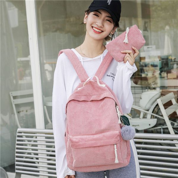 fashion soft fabric school bag for teenagers durable corduroy student's schoolbag backpack striped women school backpack satchel t20011
fashion soft fabric school bag for teenagers durable corduroy student's schoolbag backpack striped women school backpack satchel t20011