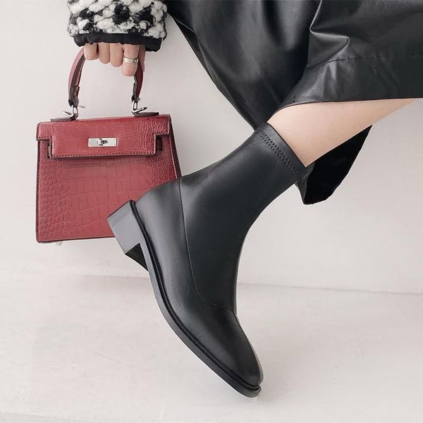 cow leather women ankle boots basic ladies shoes woman low square heels party shoes woman autumn winter night club pumps, Black
cow leather women ankle boots basic ladies shoes woman low square heels party shoes woman autumn winter night club pumps, Black