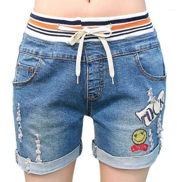 elastic waist shorts feminino denim shorts for women blue jeans short embroidery smile symbol letter smiling female pants1
elastic waist shorts feminino denim shorts for women blue jeans short embroidery smile symbol letter smiling female pants1
