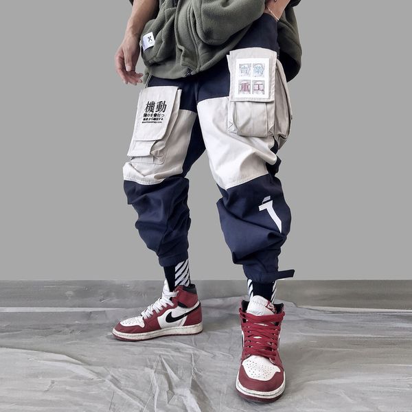 2020 patchwork pockets cargo pants men hip hop sweatpant male joggers track trousers streetwear techwear, Black
2020 patchwork pockets cargo pants men hip hop sweatpant male joggers track trousers streetwear techwear, Black