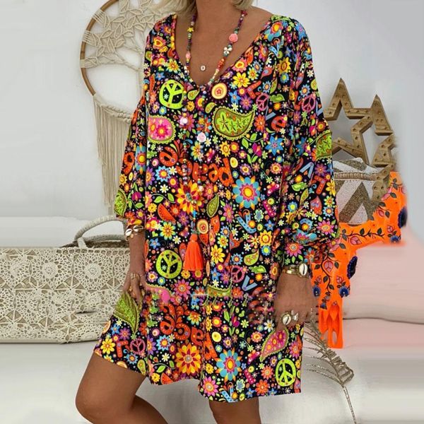 woman fashion beach women casual colorful flower long sleeve v neck loose mini, Black;gray
woman fashion beach women casual colorful flower long sleeve v neck loose mini, Black;gray