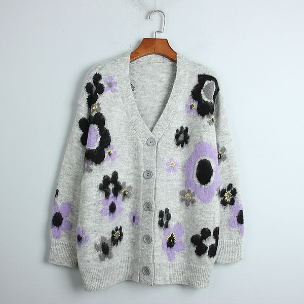 mohair autumn and winter new t-shirt sweatersweater sweater casual v-neck long sleeve t-shirt gray purple flower loose cardigan female thick, White;black
mohair autumn and winter new t-shirt sweatersweater sweater casual v-neck long sleeve t-shirt gray purple flower loose cardigan female thick, White;black