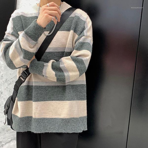 korean striped sweater men's warm fashion casual o-neck knitted pullover men loose winter knitting sweaters mens clothes -xl1, White;black
korean striped sweater men's warm fashion casual o-neck knitted pullover men loose winter knitting sweaters mens clothes -xl1, White;black
