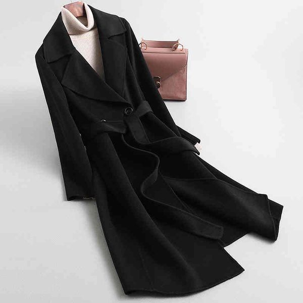 women's wool & blends high end double sided long 100% coat women winter plus size loose lacing belt black en overcoat naaa
women's wool & blends high end double sided long 100% coat women winter plus size loose lacing belt black en overcoat naaa