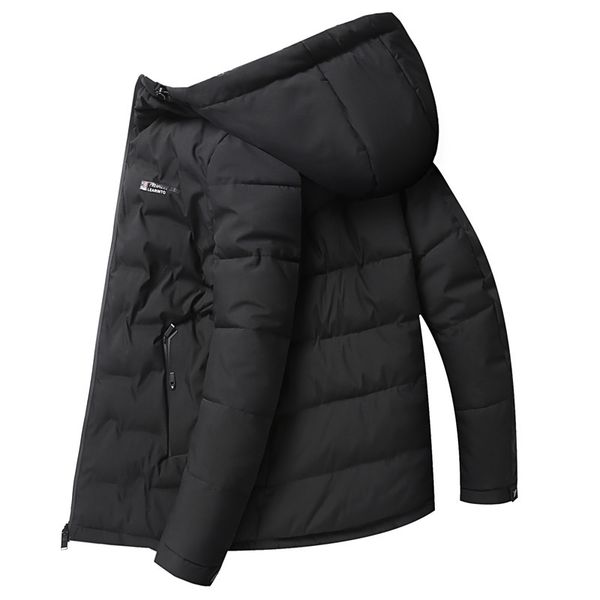 double sided camouflage outdoor thickened down winter men's windproof waterproof hooded casual cotton padded jacket, Black
double sided camouflage outdoor thickened down winter men's windproof waterproof hooded casual cotton padded jacket, Black