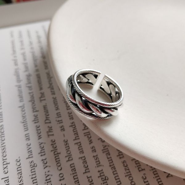 new minimalism 925 sterling silver handmade vintage jewelry european antique silver designer twistedwire adjustable rings gift for women
new minimalism 925 sterling silver handmade vintage jewelry european antique silver designer twistedwire adjustable rings gift for women