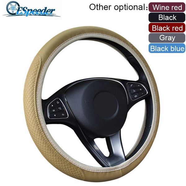 espeeder universal anti-slip 36-39cm car steering wheel cover soft leather braid on the steering-wheel car interior accessories
espeeder universal anti-slip 36-39cm car steering wheel cover soft leather braid on the steering-wheel car interior accessories
