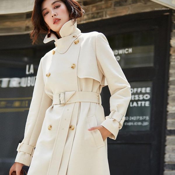 irinay900 2019 fw collection double breasted classic women trench coat long1, Tan;black
irinay900 2019 fw collection double breasted classic women trench coat long1, Tan;black