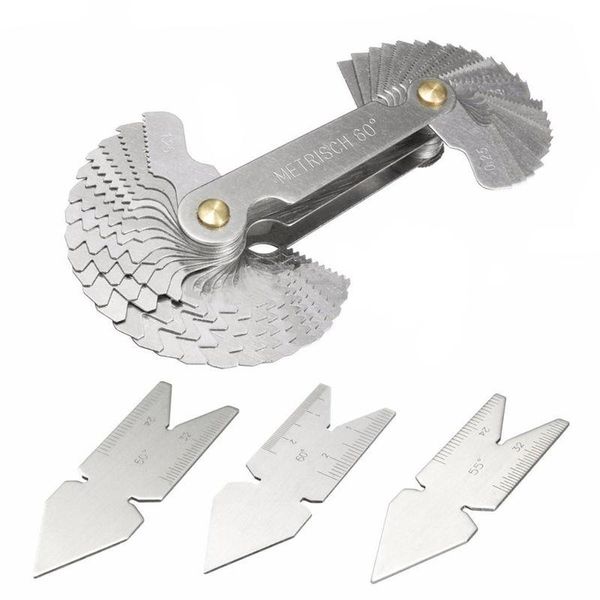 1pcs screw thread pitch cutting gauge tool centre gage 55&60 degree inch/metric hand tools+3pcs blades
1pcs screw thread pitch cutting gauge tool centre gage 55&60 degree inch/metric hand tools+3pcs blades
