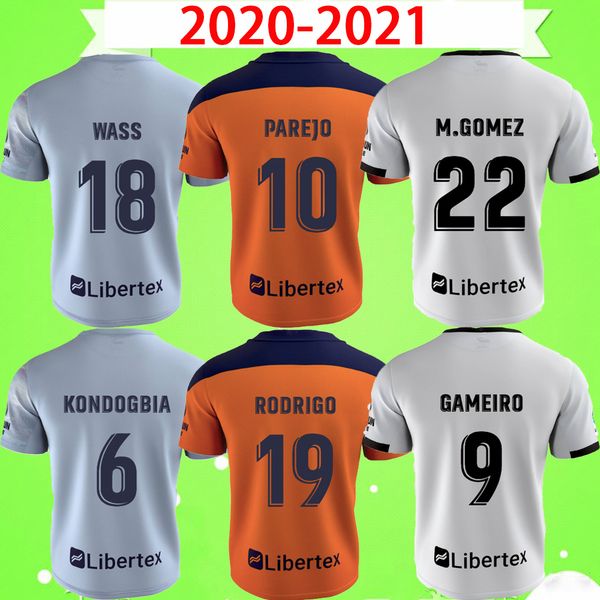2020 2021 Valencia Cf Soccer Jerseys Rodrigo Gaya 20 21 Parejo Gameiro Football Shirts Wass M.gomez Kondogbia Mens Kids Kit Boys Uniform