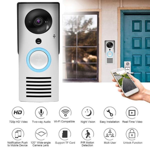 doorbells wifi smart wireless security doorbell hd 720p visual intercom recording video door phone remote home monitoring night vision1
doorbells wifi smart wireless security doorbell hd 720p visual intercom recording video door phone remote home monitoring night vision1
