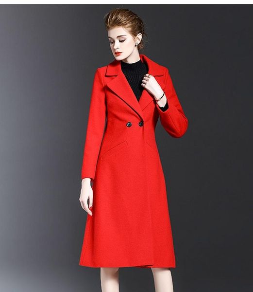 fashion casual female red overcoat women wool coat for winter ladies outerwear clothes long cashmere coat slim, Black
fashion casual female red overcoat women wool coat for winter ladies outerwear clothes long cashmere coat slim, Black