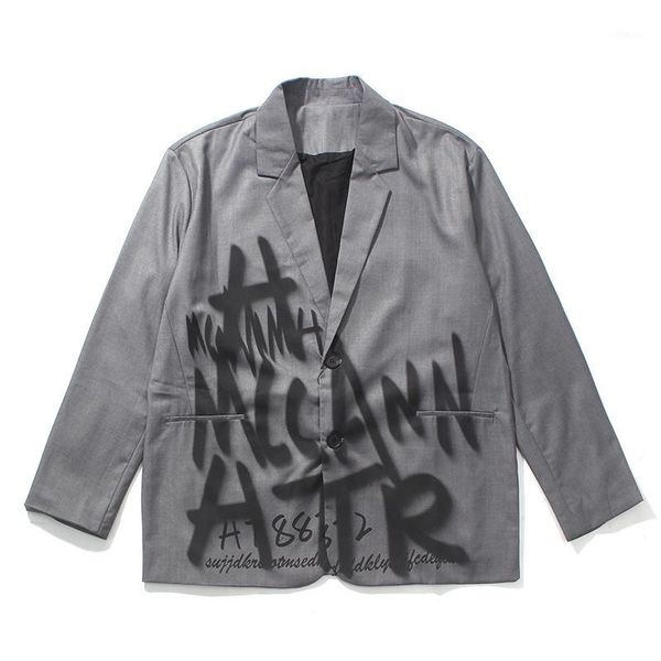 harajuku letter painted blazer jacket men and women loose single breasted oversize suit streetwear casual v neck bomber jacket1, Black;brown
harajuku letter painted blazer jacket men and women loose single breasted oversize suit streetwear casual v neck bomber jacket1, Black;brown