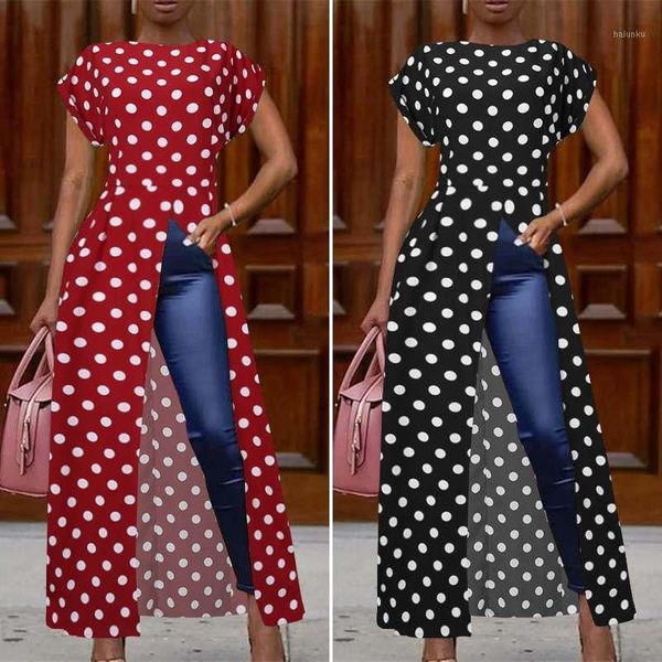 women's blouses & shirts fashion polka dot long shirt summer short sleeve high split hem blouse zanzea elegant blusas party tunic robe, White
women's blouses & shirts fashion polka dot long shirt summer short sleeve high split hem blouse zanzea elegant blusas party tunic robe, White