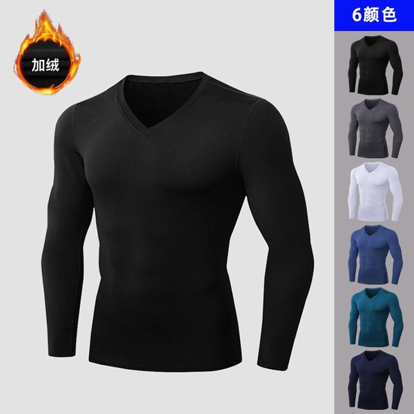 autumn winter men's plus velvet v-neck fitness long-sleeved tight training suit high-elastic running sports jumper knitted, Gray;blue
autumn winter men's plus velvet v-neck fitness long-sleeved tight training suit high-elastic running sports jumper knitted, Gray;blue