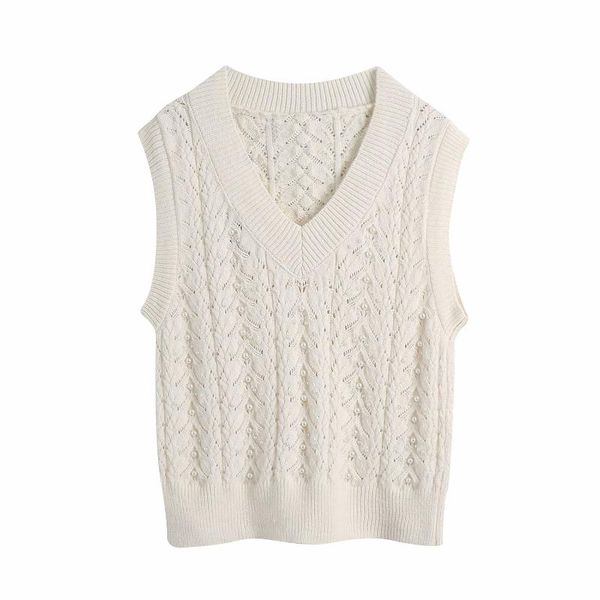 women's vests 2021 women solid beading knitted sleeveless v-neck sweater vest female fashion casual clothes, Black;white
women's vests 2021 women solid beading knitted sleeveless v-neck sweater vest female fashion casual clothes, Black;white