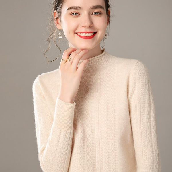 beliarst new half high neck twisted flower retro style pure wool pullover knitted ladies cardigan fashion commuter ing, White;black
beliarst new half high neck twisted flower retro style pure wool pullover knitted ladies cardigan fashion commuter ing, White;black