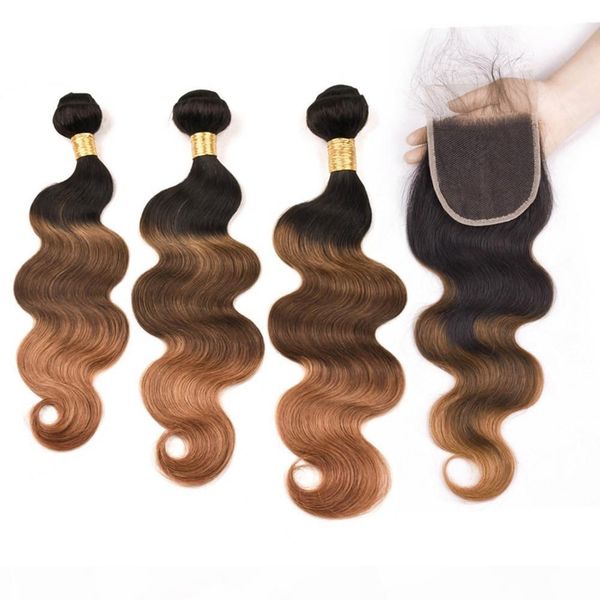 three tone ombre human hair closure with bundles #1b 4 30 medium auburn ombre malaysian body wave human hair weaves with lace closure, Black;brown
three tone ombre human hair closure with bundles #1b 4 30 medium auburn ombre malaysian body wave human hair weaves with lace closure, Black;brown