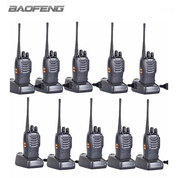 10pcs baofeng walkie talkie bf- 888s black uhf400-470mhz ham portable two way radio 5w 16ch1