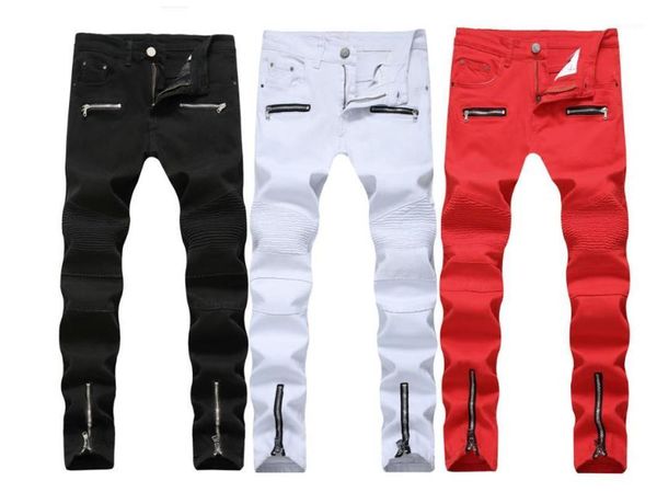 us size men's slim fit biker jeans men multi zipper elastic cotton denim jeans red black white size 28-421, Blue
us size men's slim fit biker jeans men multi zipper elastic cotton denim jeans red black white size 28-421, Blue