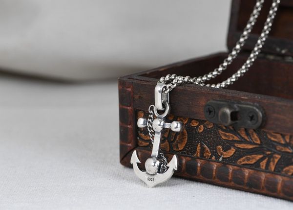 925 sterling silver thai skull anchor necklace pendant for men viking punk rock hip-hop pendants without chain
925 sterling silver thai skull anchor necklace pendant for men viking punk rock hip-hop pendants without chain