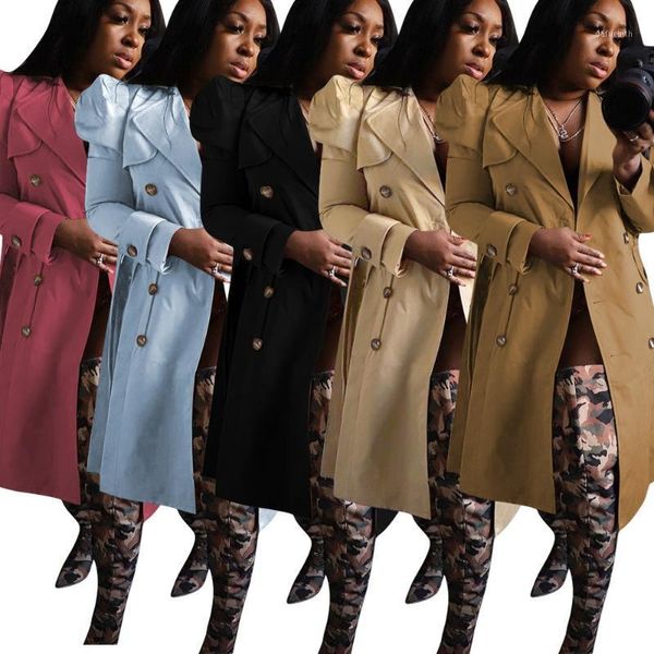 2021 new trendy casual solid color double breasted windbreaker fashion chic design slim fit long trench coat office lady jacket1, Tan;black
2021 new trendy casual solid color double breasted windbreaker fashion chic design slim fit long trench coat office lady jacket1, Tan;black