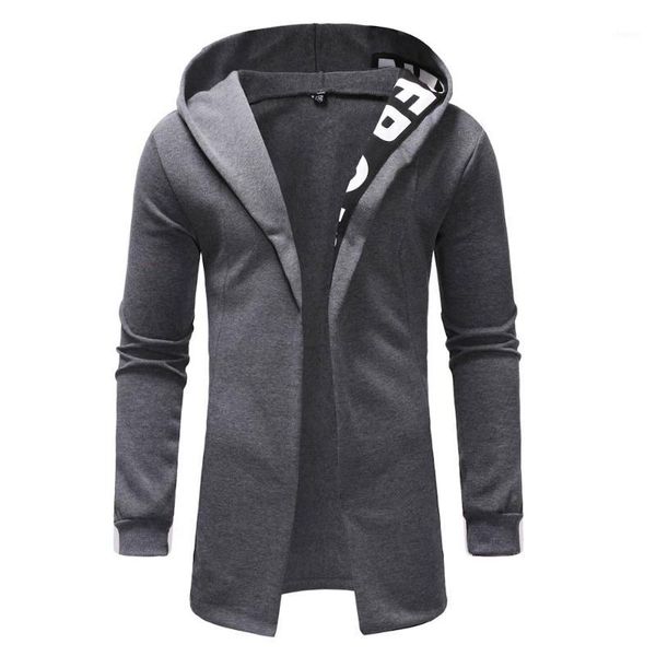 2019 autumn and winter long hooded jacket men's solid color knitted men's jacket windbreaker open knit casual men1, Black
2019 autumn and winter long hooded jacket men's solid color knitted men's jacket windbreaker open knit casual men1, Black