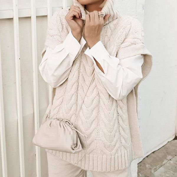 women's vests fandy lokar vintage loose turtleneck sweaters women fashion criss cross sweater elegant sleeveless female, Black;white
women's vests fandy lokar vintage loose turtleneck sweaters women fashion criss cross sweater elegant sleeveless female, Black;white