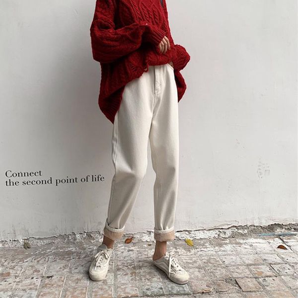 new autumn warm fleece jeans high waist straight jeans women streetwear jean femme 100% cotton, Blue
new autumn warm fleece jeans high waist straight jeans women streetwear jean femme 100% cotton, Blue