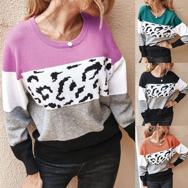 women casual long sleeve knitted sweater leopard print color block pullover sweater female plus size solid girl clothing fas1, White;black
women casual long sleeve knitted sweater leopard print color block pullover sweater female plus size solid girl clothing fas1, White;black