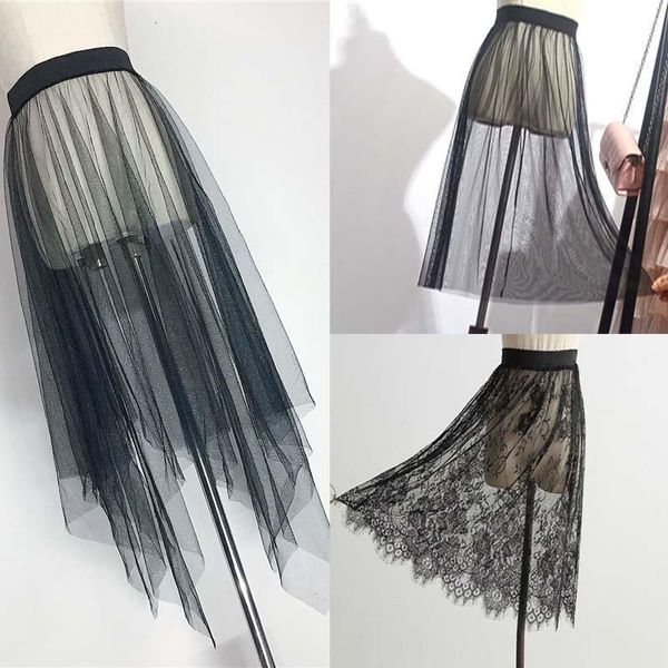 summer women mesh lace skirts women casual tulle skirt high waist elastic transparent asymmetry black skirt overskirt
summer women mesh lace skirts women casual tulle skirt high waist elastic transparent asymmetry black skirt overskirt