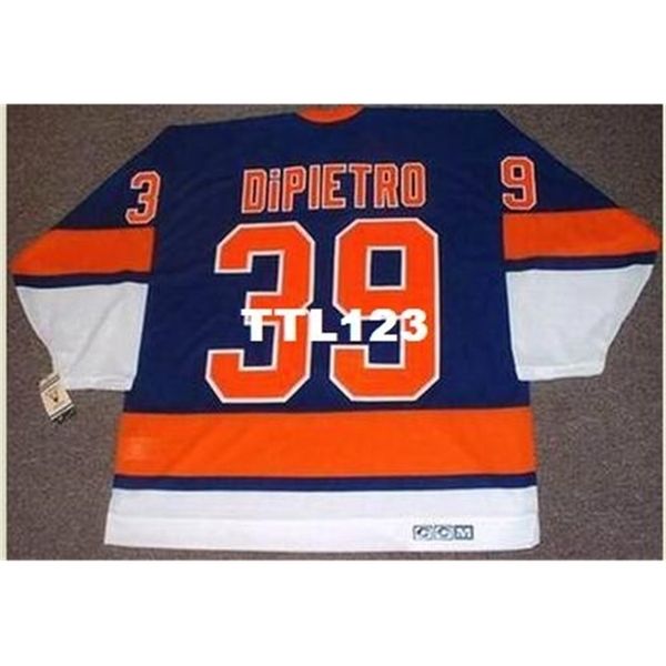 421 #39 rick dipietro new york islanders 1970's 2003 ccm vintage home hockey jersey or custom any name or number retro jersey, Black
421 #39 rick dipietro new york islanders 1970's 2003 ccm vintage home hockey jersey or custom any name or number retro jersey, Black