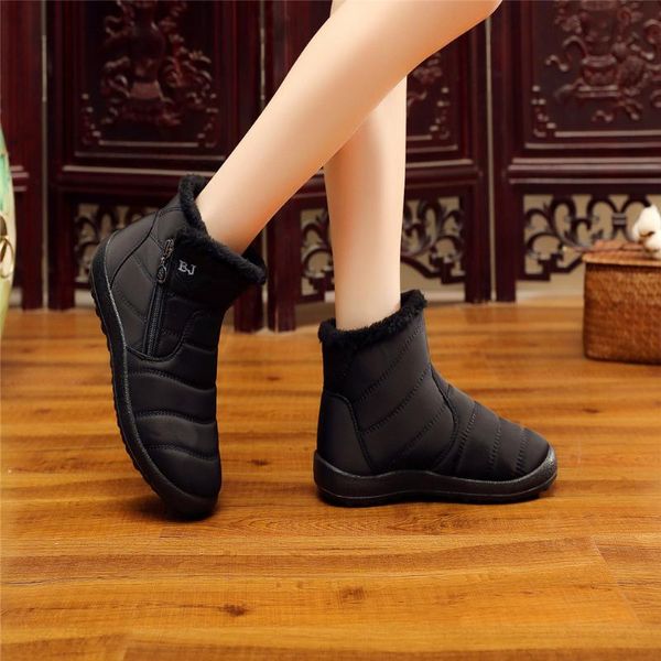 boots women winter warm thick fleece lined snow boot waterproof non-slip cotton shoes with zipper causal middle, Black
boots women winter warm thick fleece lined snow boot waterproof non-slip cotton shoes with zipper causal middle, Black