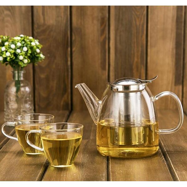 new 500-1200ml heat-resistant borosilicate glass tea pot kettle cold resistant dual use bamboo teapot for coffee shop supplies
new 500-1200ml heat-resistant borosilicate glass tea pot kettle cold resistant dual use bamboo teapot for coffee shop supplies