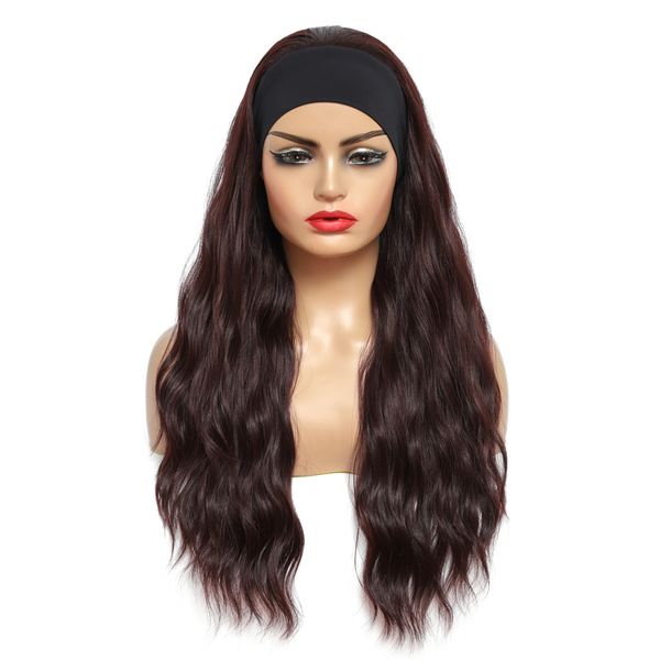 costume accessories long headband wigs synthetic wig 99j 24inch long wavy natural wave hair high temperature fiber glueless wig for women da, Silver
costume accessories long headband wigs synthetic wig 99j 24inch long wavy natural wave hair high temperature fiber glueless wig for women da, Silver