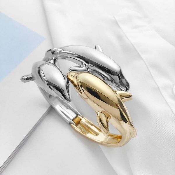 bangle gold silver color exquisite luxury gorgeous fashion dolphins bracelet charm jewelry women lady birthday gift, Black
bangle gold silver color exquisite luxury gorgeous fashion dolphins bracelet charm jewelry women lady birthday gift, Black