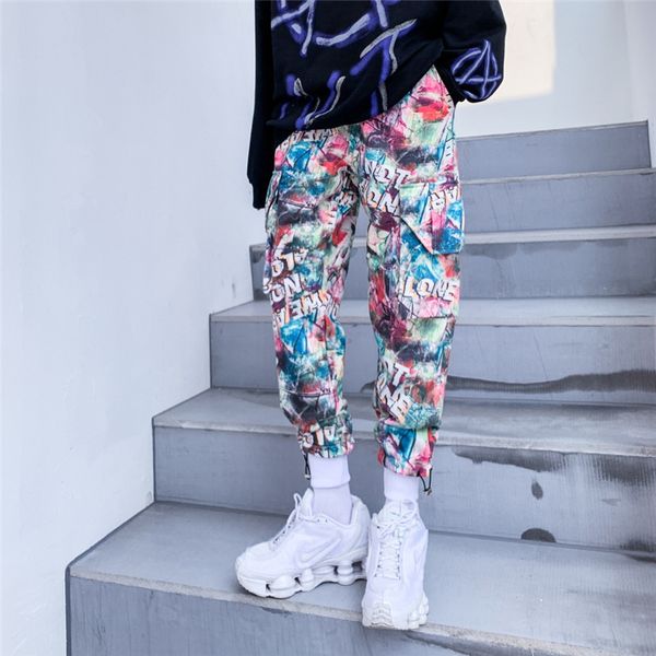 2020 sweatpants men streetwear women standard graffiti printed punk runners fashion men's kpop hare pants 38ly, Black
2020 sweatpants men streetwear women standard graffiti printed punk runners fashion men's kpop hare pants 38ly, Black