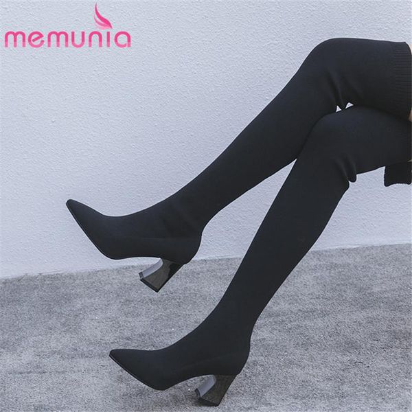 memunia 2021 big size 42 slim stretch sock boots women autumn winter high heel party shoes over the knee boots women, Black
memunia 2021 big size 42 slim stretch sock boots women autumn winter high heel party shoes over the knee boots women, Black