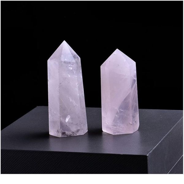 1pc natural rose quartz crystal point mineral ornament magic repair stick family home decoration study decoration jllway, Black
1pc natural rose quartz crystal point mineral ornament magic repair stick family home decoration study decoration jllway, Black