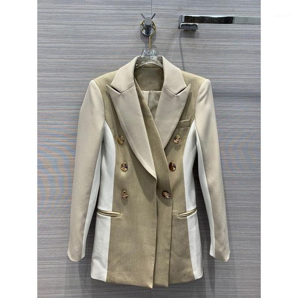 12.17 winter 2021 new fashion temperament blazer female double breasted color patchwork design blazer coat women1, White;black
12.17 winter 2021 new fashion temperament blazer female double breasted color patchwork design blazer coat women1, White;black