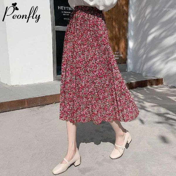 peonfly vintage floral printed chiffon long skirt women fashion 2020 summer korean high waist pleated maxi skirt female1, Black
peonfly vintage floral printed chiffon long skirt women fashion 2020 summer korean high waist pleated maxi skirt female1, Black
