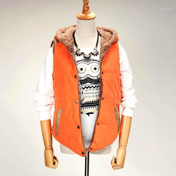 new fashion autumn winter vest women hooded vest slim plus velvet thermal down cotton thick with a hood1, Black;white
new fashion autumn winter vest women hooded vest slim plus velvet thermal down cotton thick with a hood1, Black;white