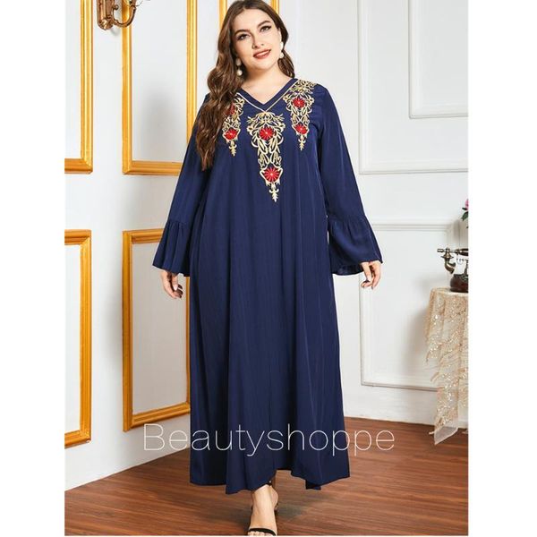 plus size maxi dress for women fall 2020 elegant ethnic embroidery v neck long sleeve arabic muslim clothes navy blue, Black;gray
plus size maxi dress for women fall 2020 elegant ethnic embroidery v neck long sleeve arabic muslim clothes navy blue, Black;gray